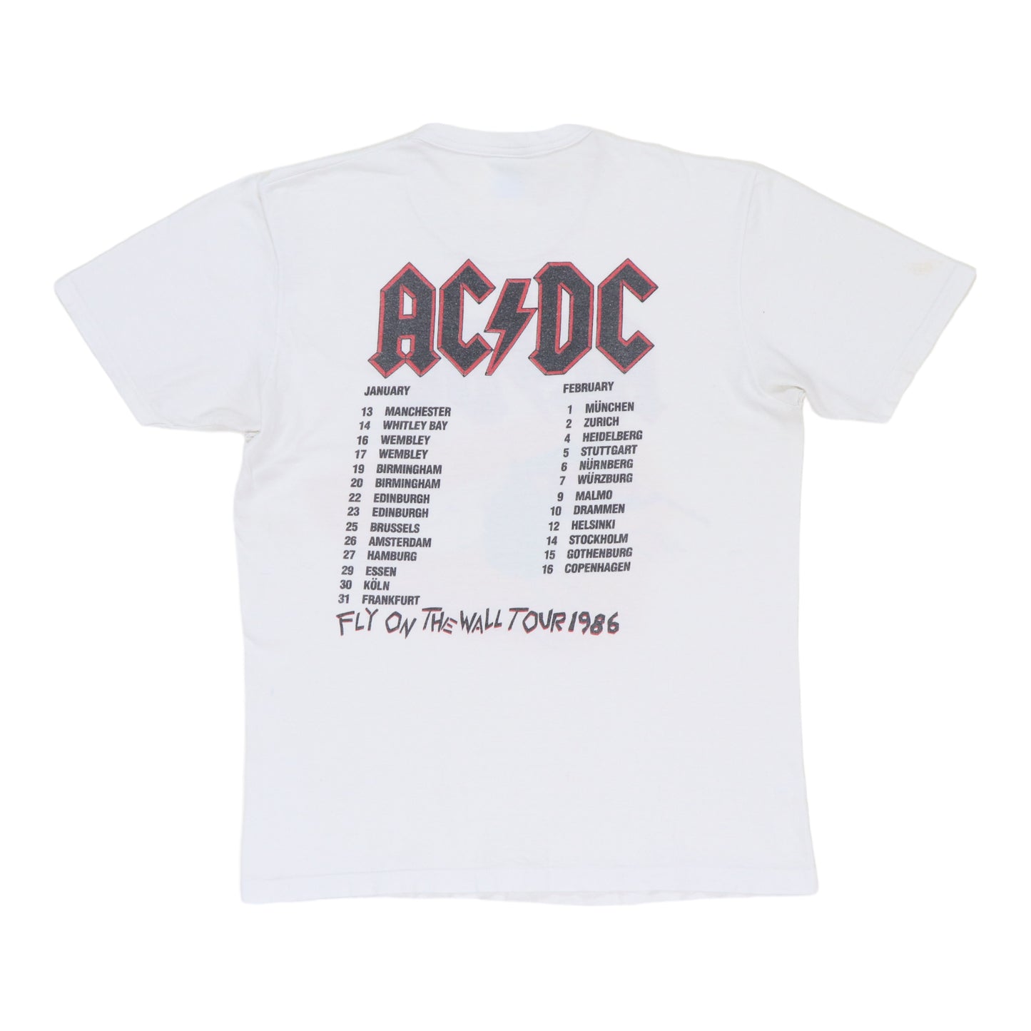 1986 ACDC Fly On The Wall Tour Shirt