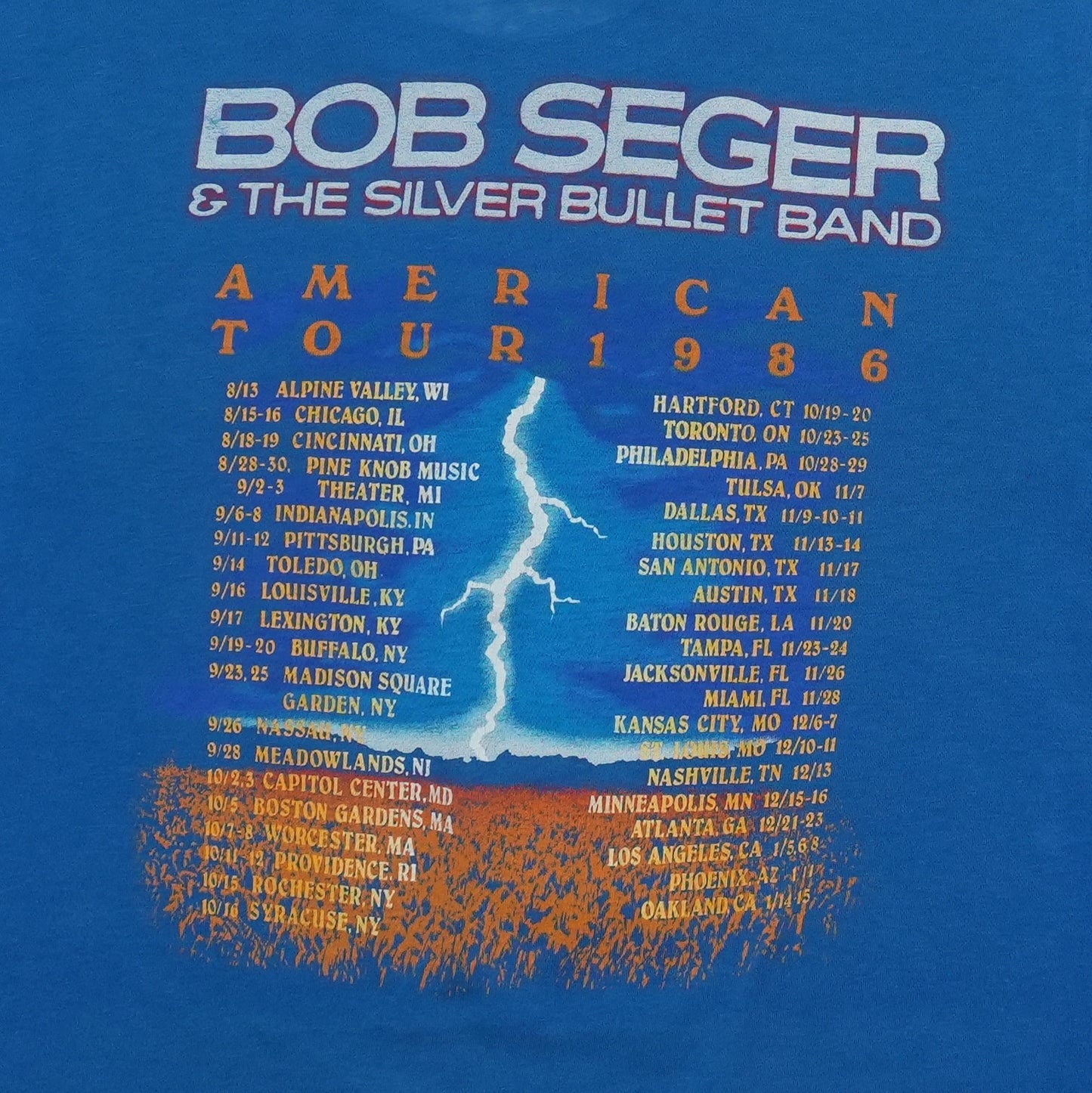 1986 Bob Seger American Storm Tour Shirt Detail 5