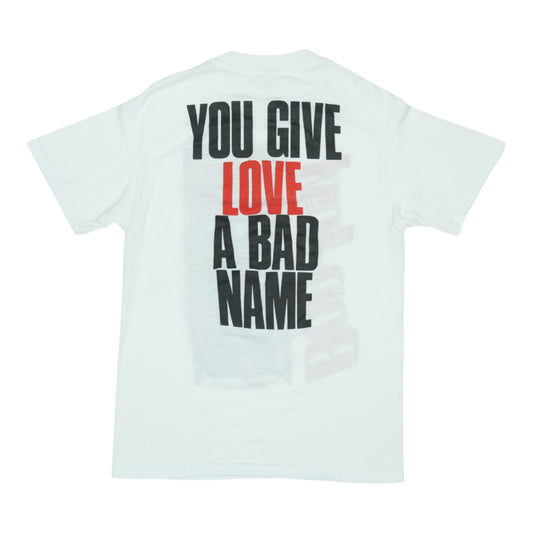 1986 Bon Jovi You Give Love A Bad Name Shirt Back