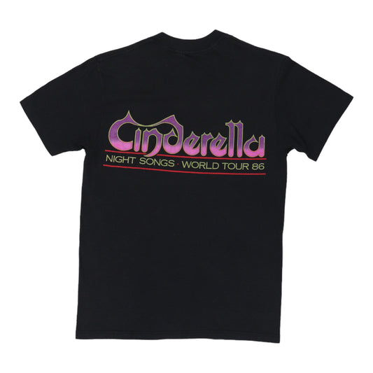 1986 Cinderella Night Songs World Tour Shirt Back
