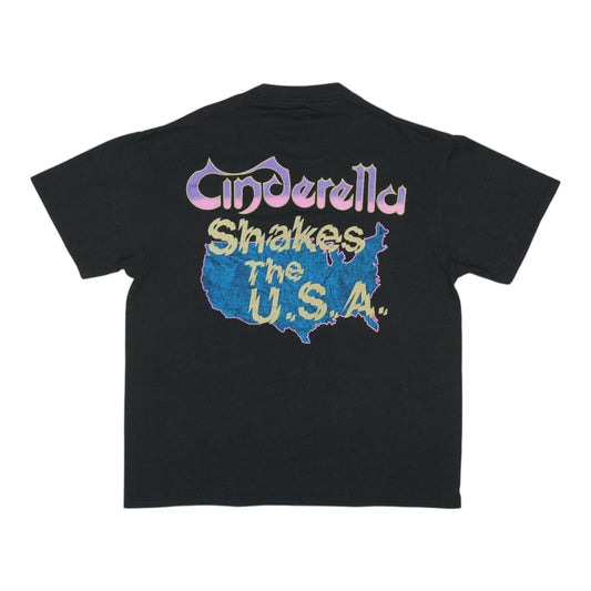1986 Cinderella Shakes The US Tour Shirt Back
