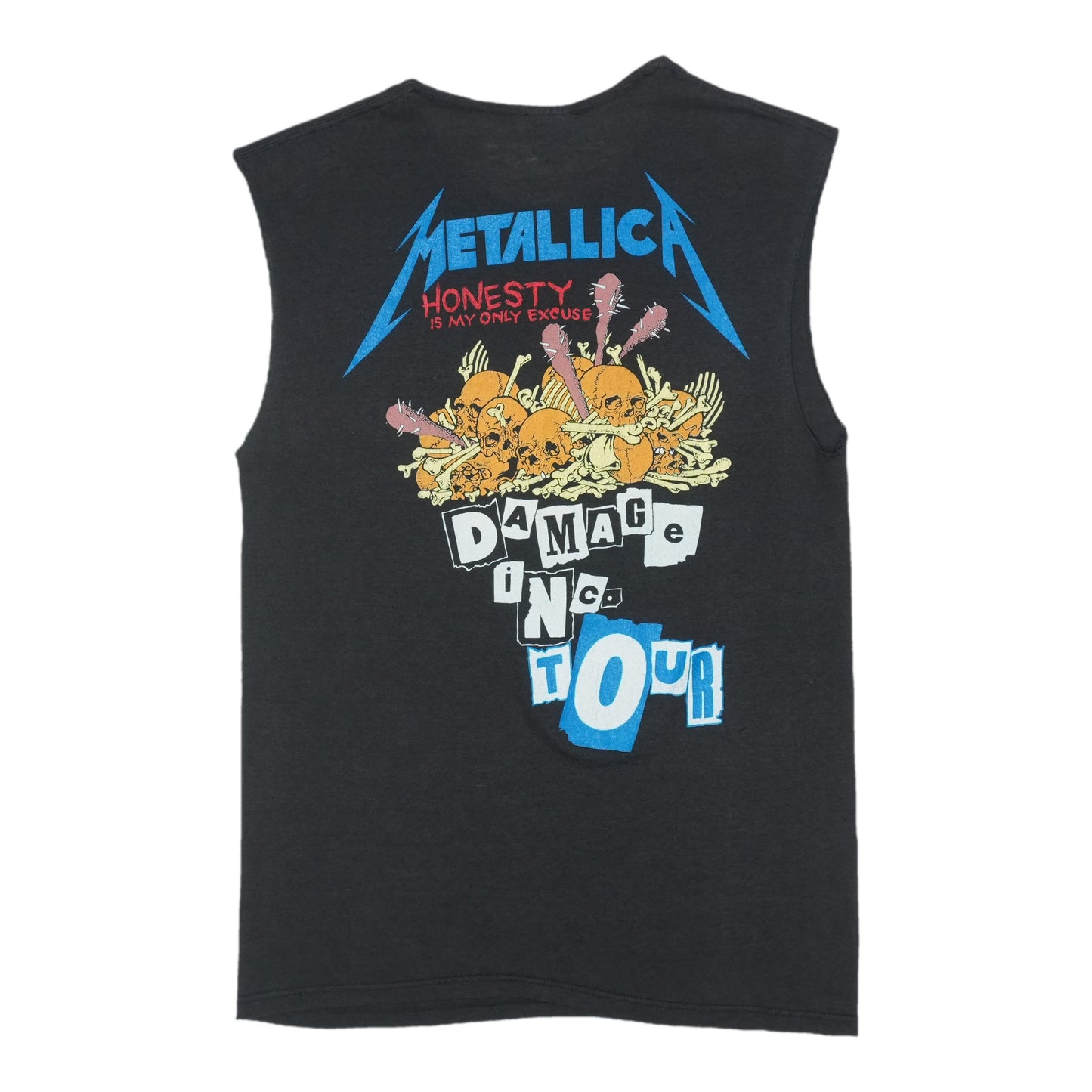 1986 Metallica Damage Inc Tour Sleeveless Shirt Back