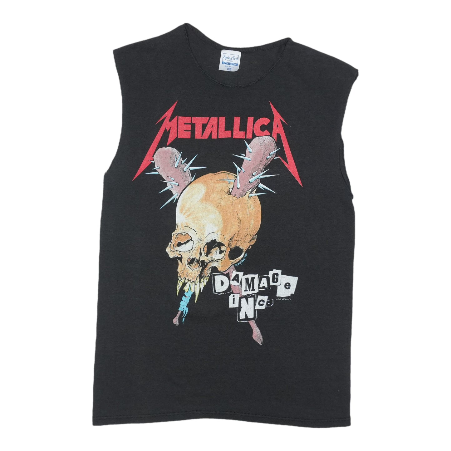 1986 Metallica Damage Inc Tour Sleeveless Shirt