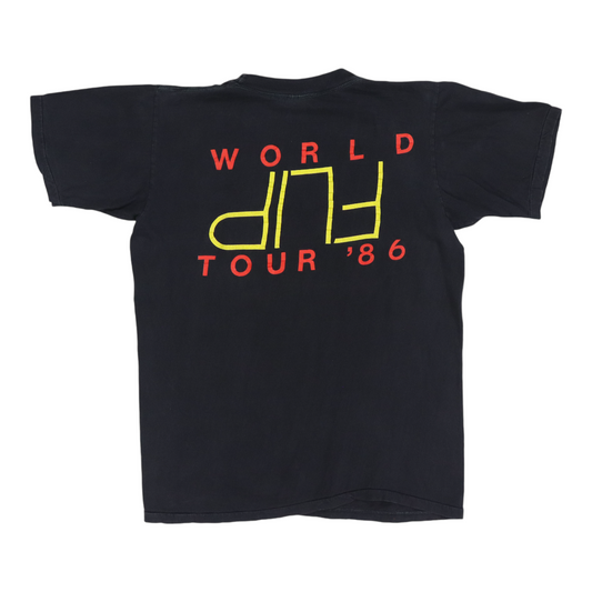 1986 Nils Lofgren Flip World Tour Shirt Back