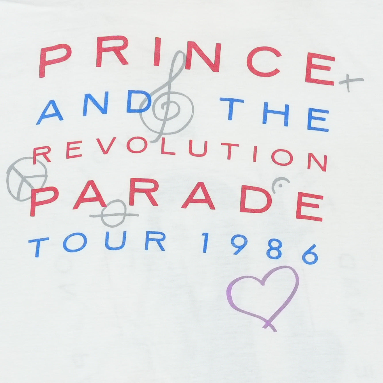 1986 Prince And The Revolution Parade Tour Shirt