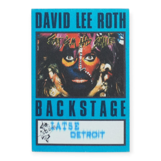 1986 David Lee Roth Eat 'Em and Smile Tour Backstage Pass (Blue)