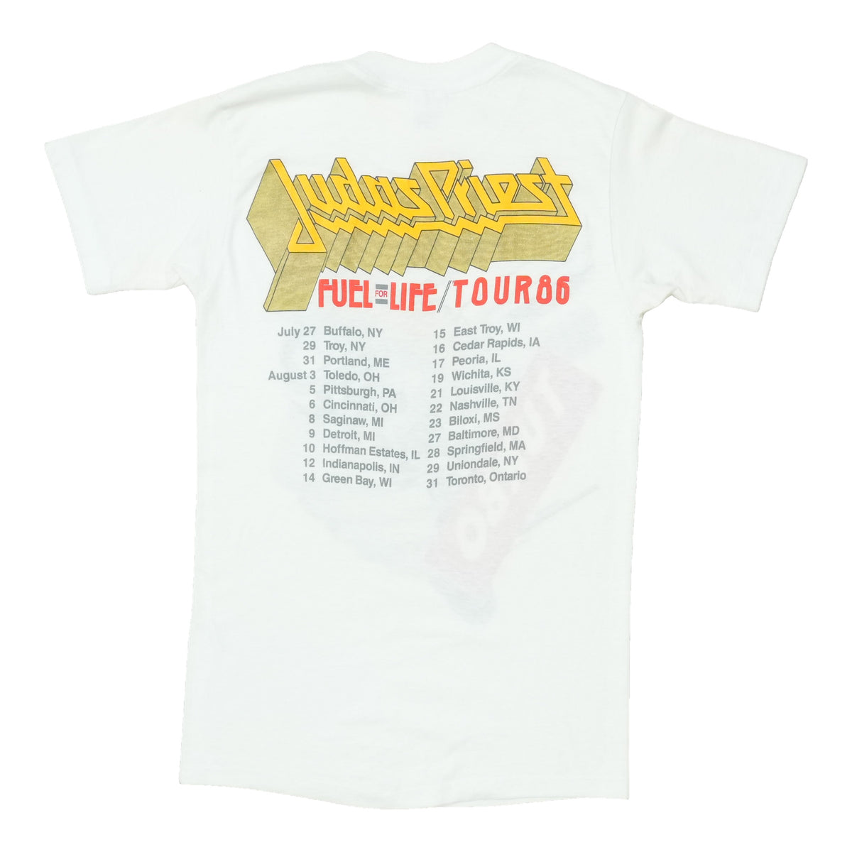 1986 Judas Priest Fuel For Life Tour Shirt