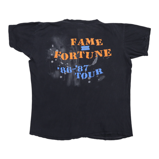 1986 Bad Company Fame & Fortune Tour Shirt Back