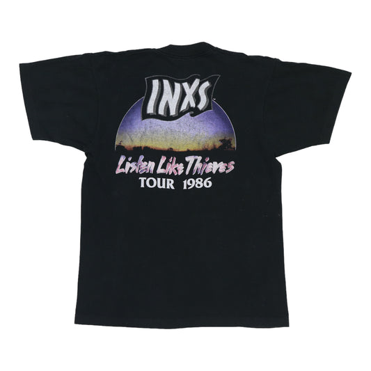 1986 INXS Listen Like Thieves Tour Shirt Back