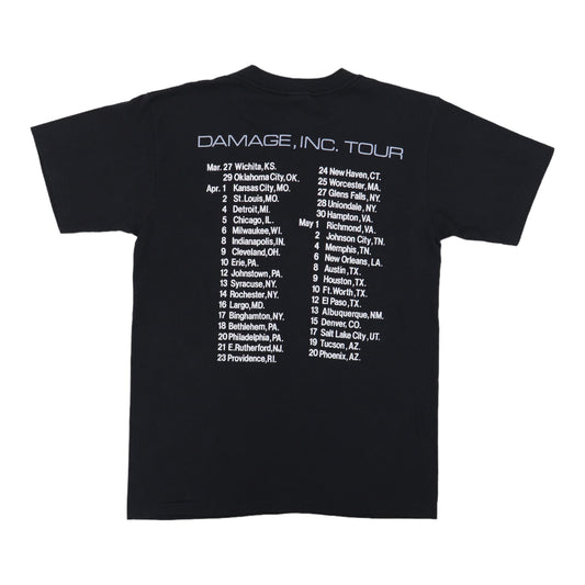 1986 Metallica Damage Inc Tour Shirt Back
