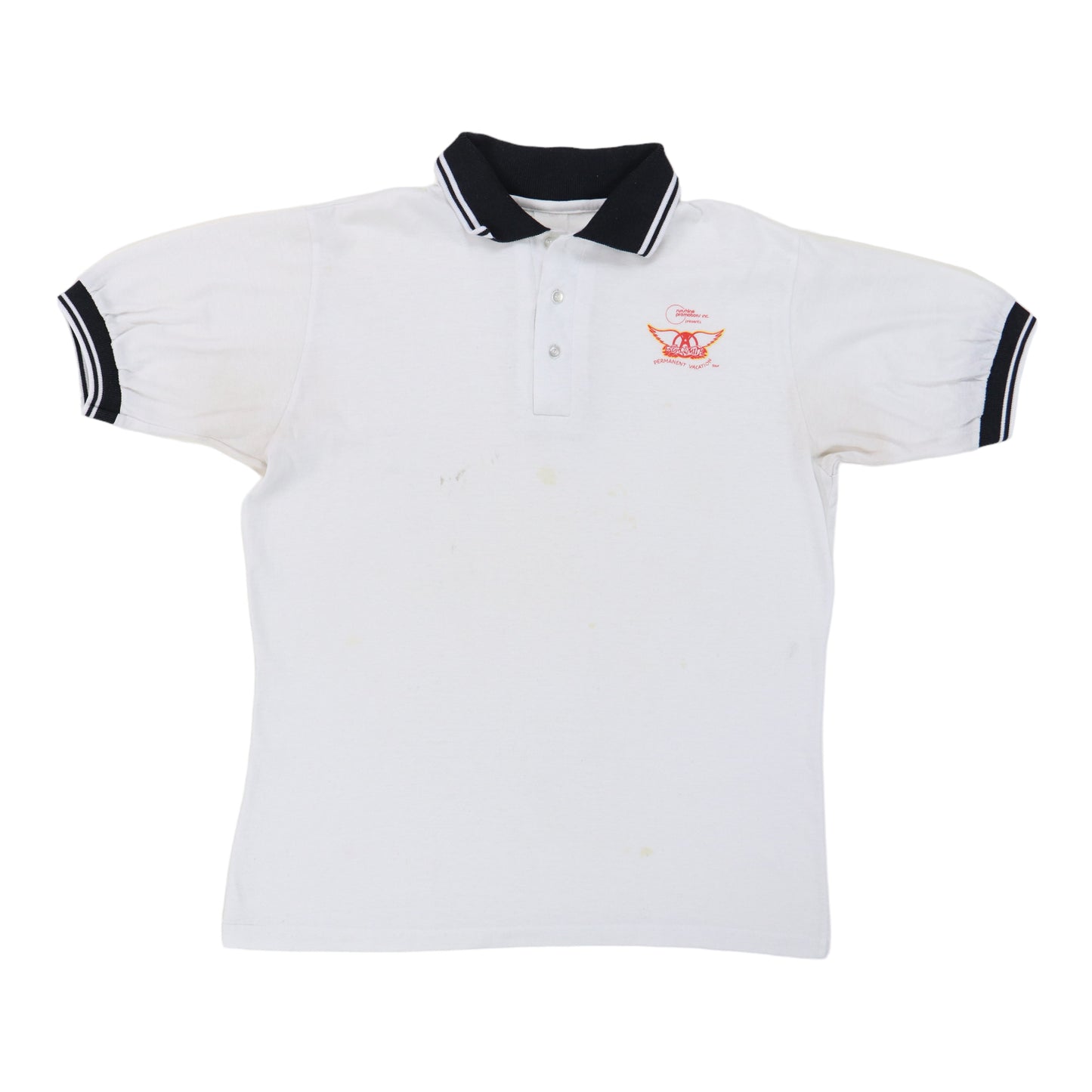 1987 Aerosmith Permanent Vacation Tour Crew Polo Shirt