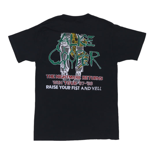 1987 Alice Cooper Raise Your Fist And Yell Tour Shirt Back