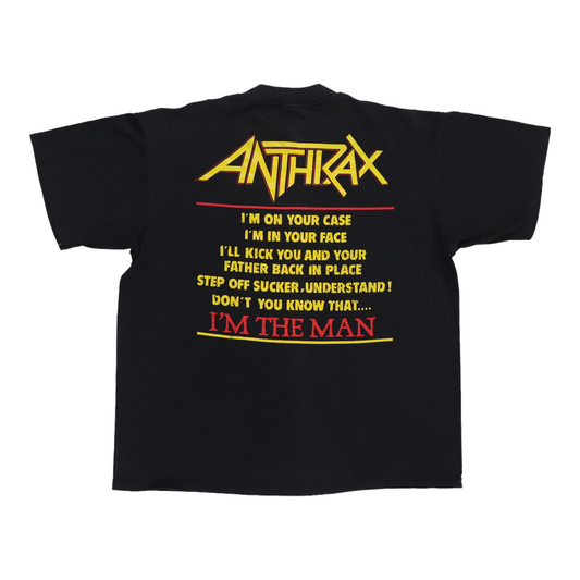 1987 Anthrax I'm The Man Shirt Back
