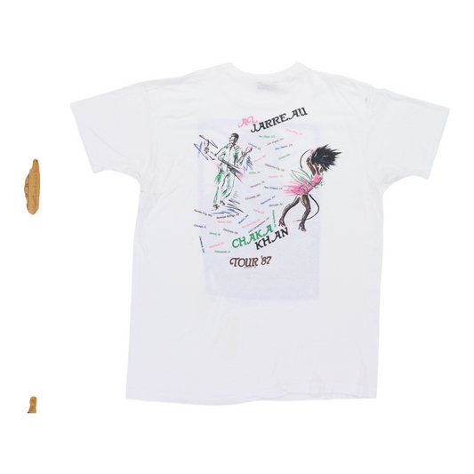 1987 Chaka Khan Al Jarreau Tour Shirt Back