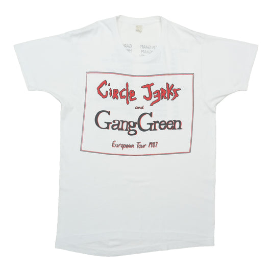 1987 Circle Jerks And Gang Green European Tour Shirt
