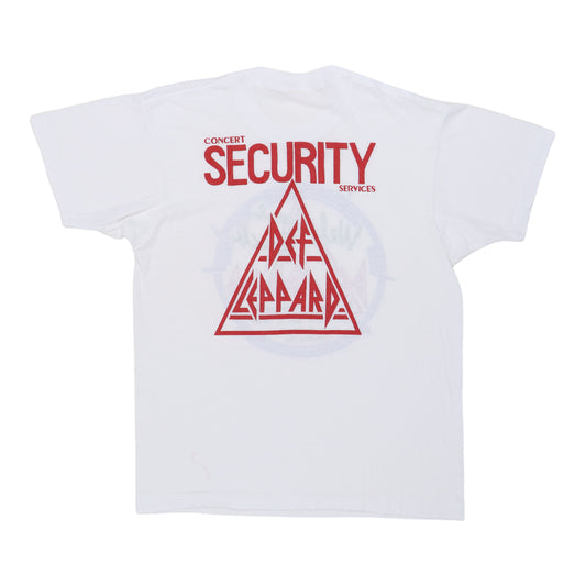 1987 Def Leppard Hysteria Crew Tour Shirt Back