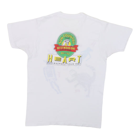 1987 Heart Bad Animals Tour Shirt Back