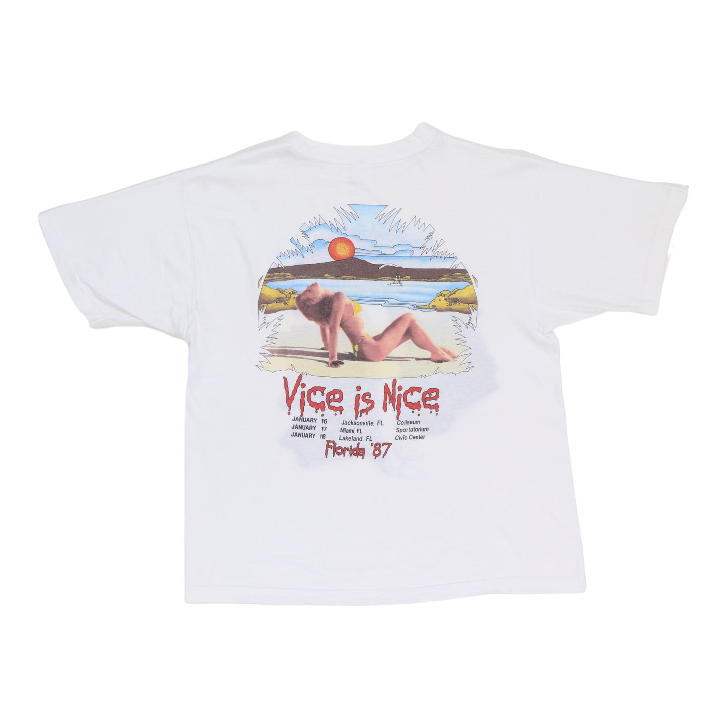 1987 Iron Maiden Vice Is Nice Tour Shirt