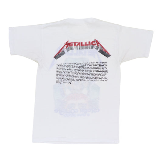 1987 Metallica Crash Course In Brain Surgery Shirt Back