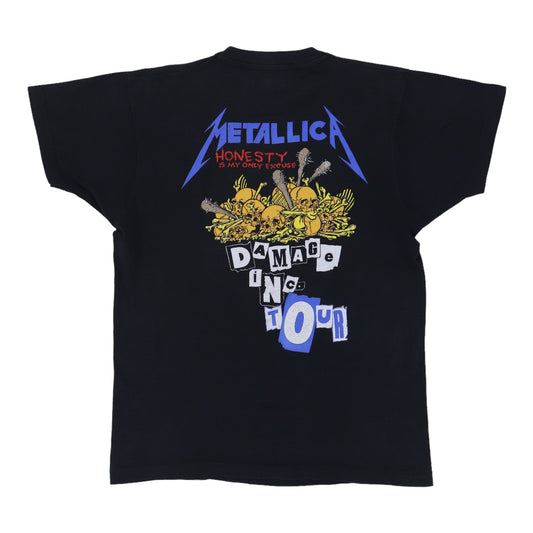 1987 Metallica Damage Inc Tour Shirt Back
