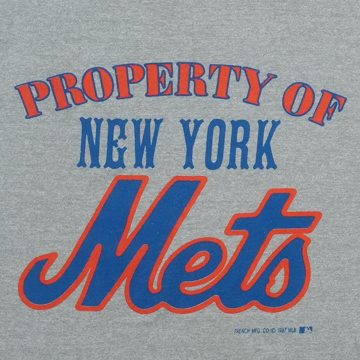 1987 Property Of New York Mets Shirt Detail 1