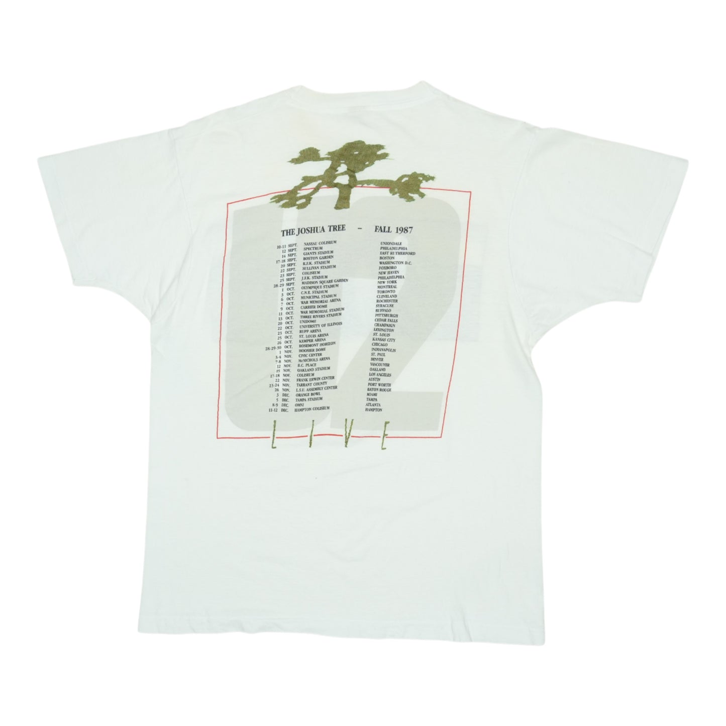 1987 U2 Joshua Tree Tour Shirt
