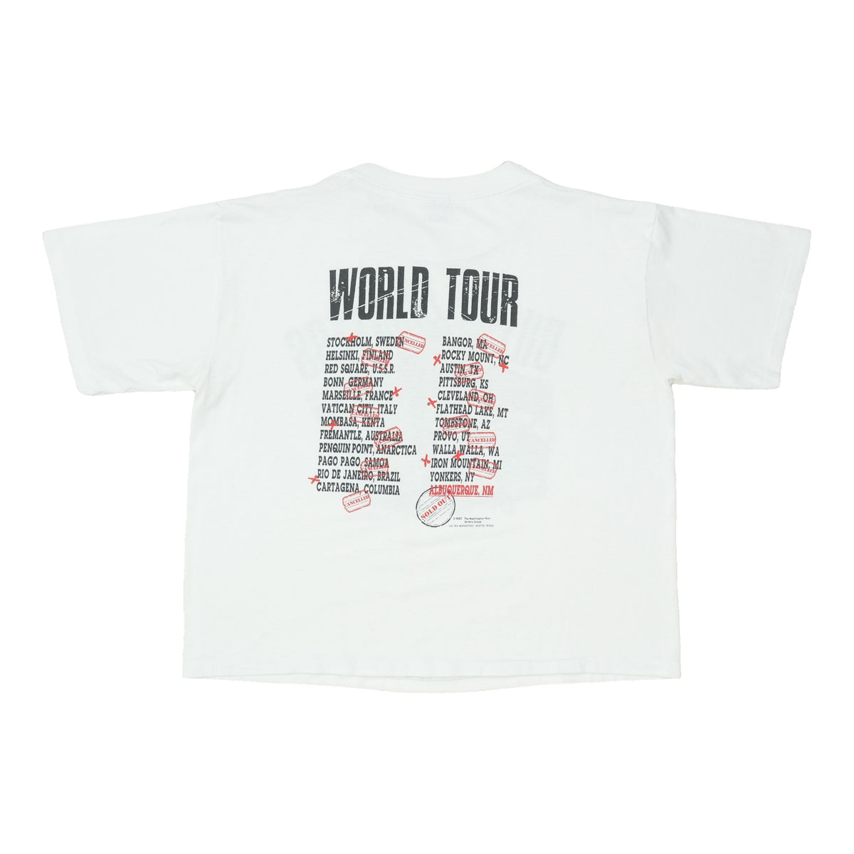 1987 Bloom County Billy And The Boingers World Tour Shirt