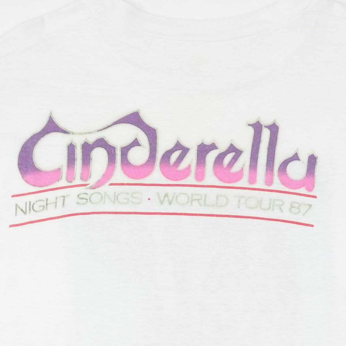 1987 Cinderella Night Songs World Tour Shirt