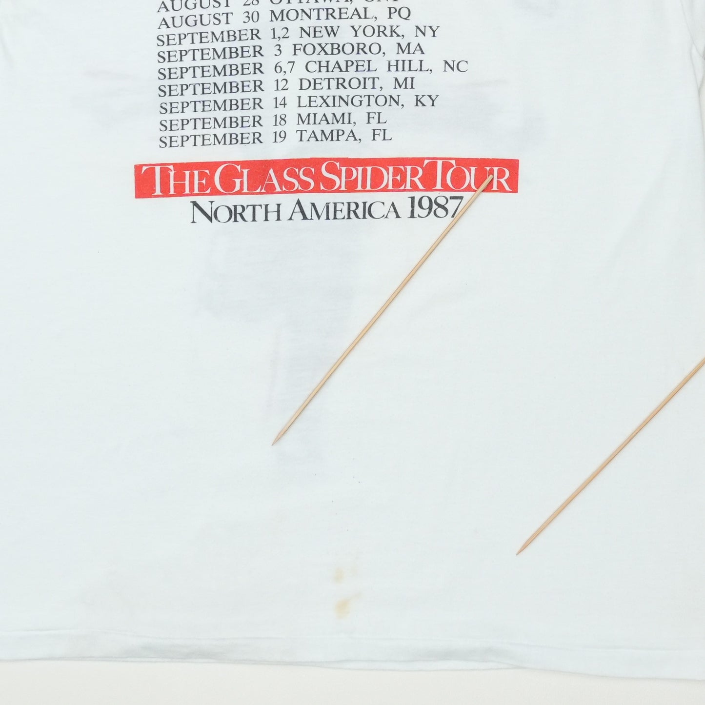 1987 David Bowie Glass Spider Tour Shirt