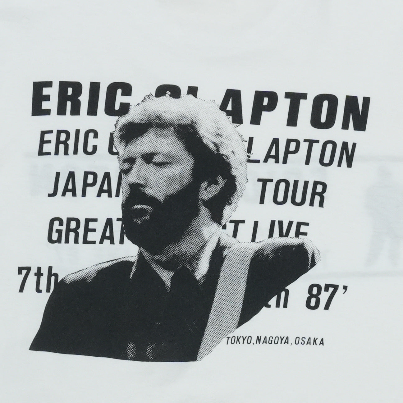 1987 Eric Clapton 7th Japan Tour The Greatest Live Shirt Detail 2