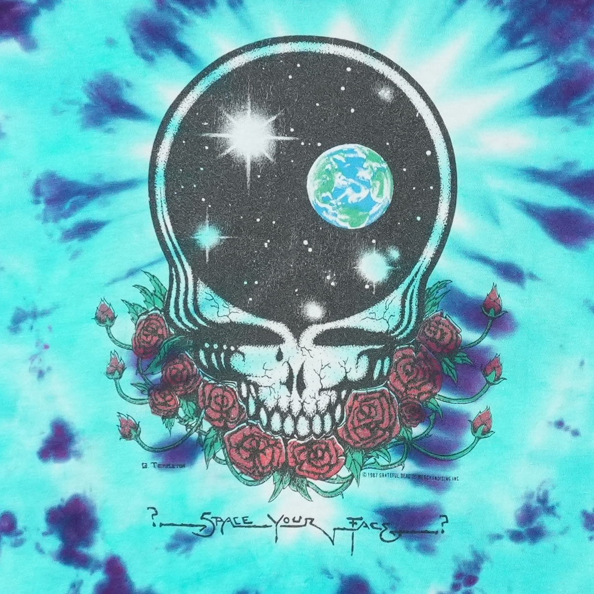 1987 Grateful Dead Space Your Face Tie Dye Shirt