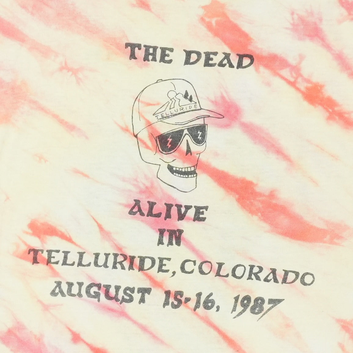1987 Grateful Dead Telluride Concert Tie Dye Shirt