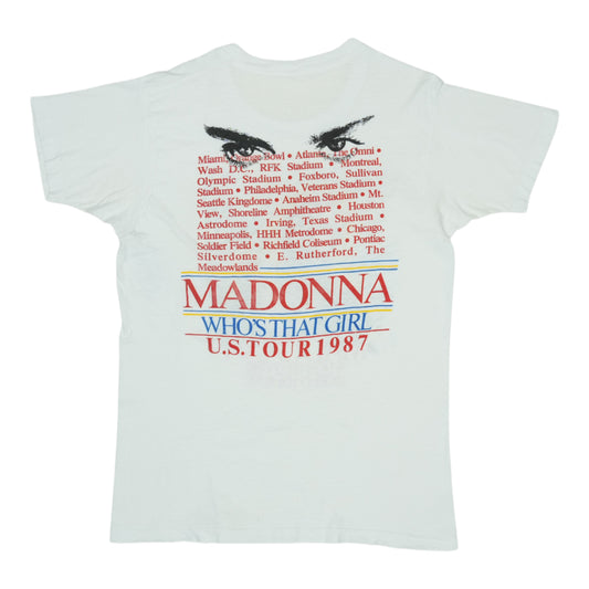 1987 Madonna Who's That Girl Tour Shirt Back