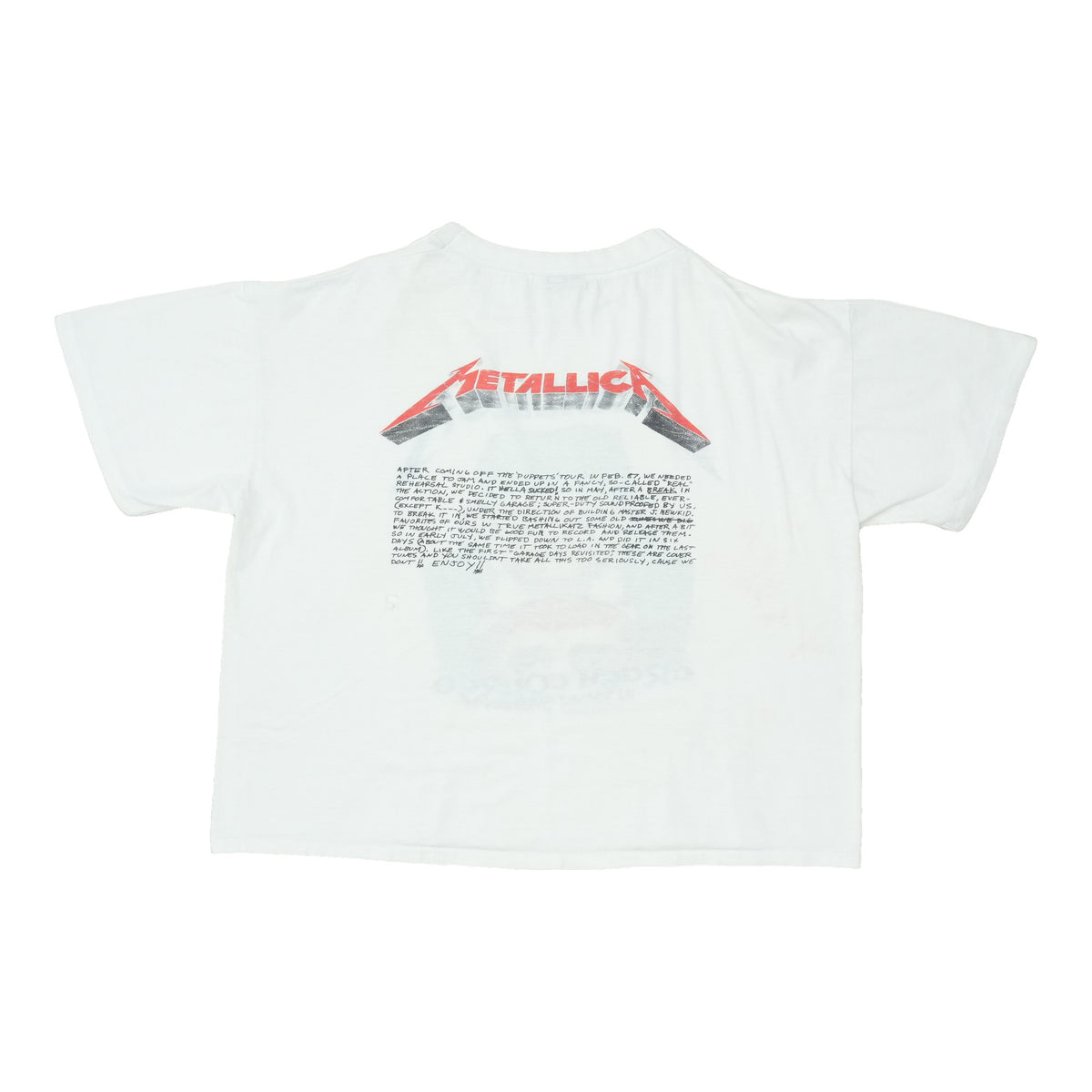 1987 Metallica Crash Course In Brain Surgery Shirt