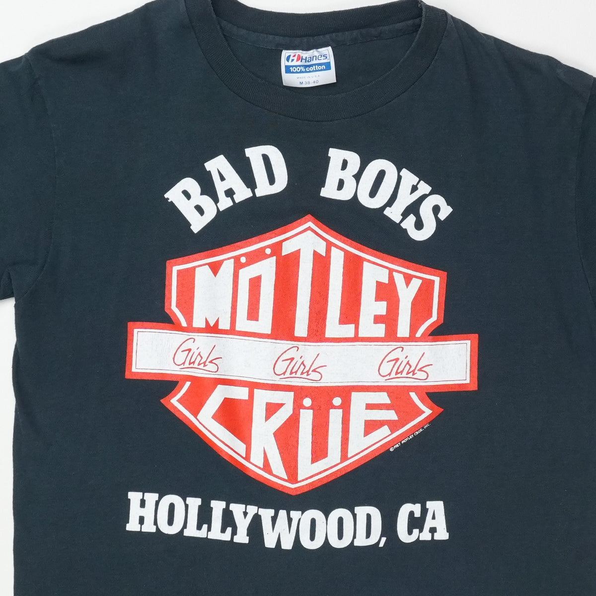 1987 Motley Crue Girls Girls Girls World Tour Shirt