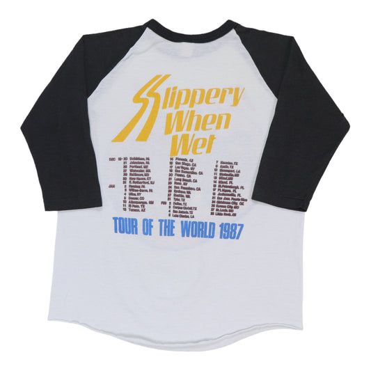 1987 Bon Jovi Slippery When Wet Tour Jersey Shirt Back