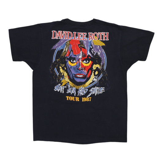 1987 David Lee Roth Eat Em & Smile Tour Shirt Back
