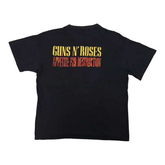 1987 Guns N Roses Appetite For Destruction Shirt Back
