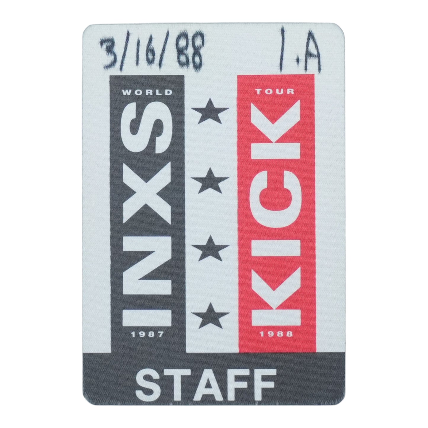 1987 INXS KICK Tour Backstage Pass