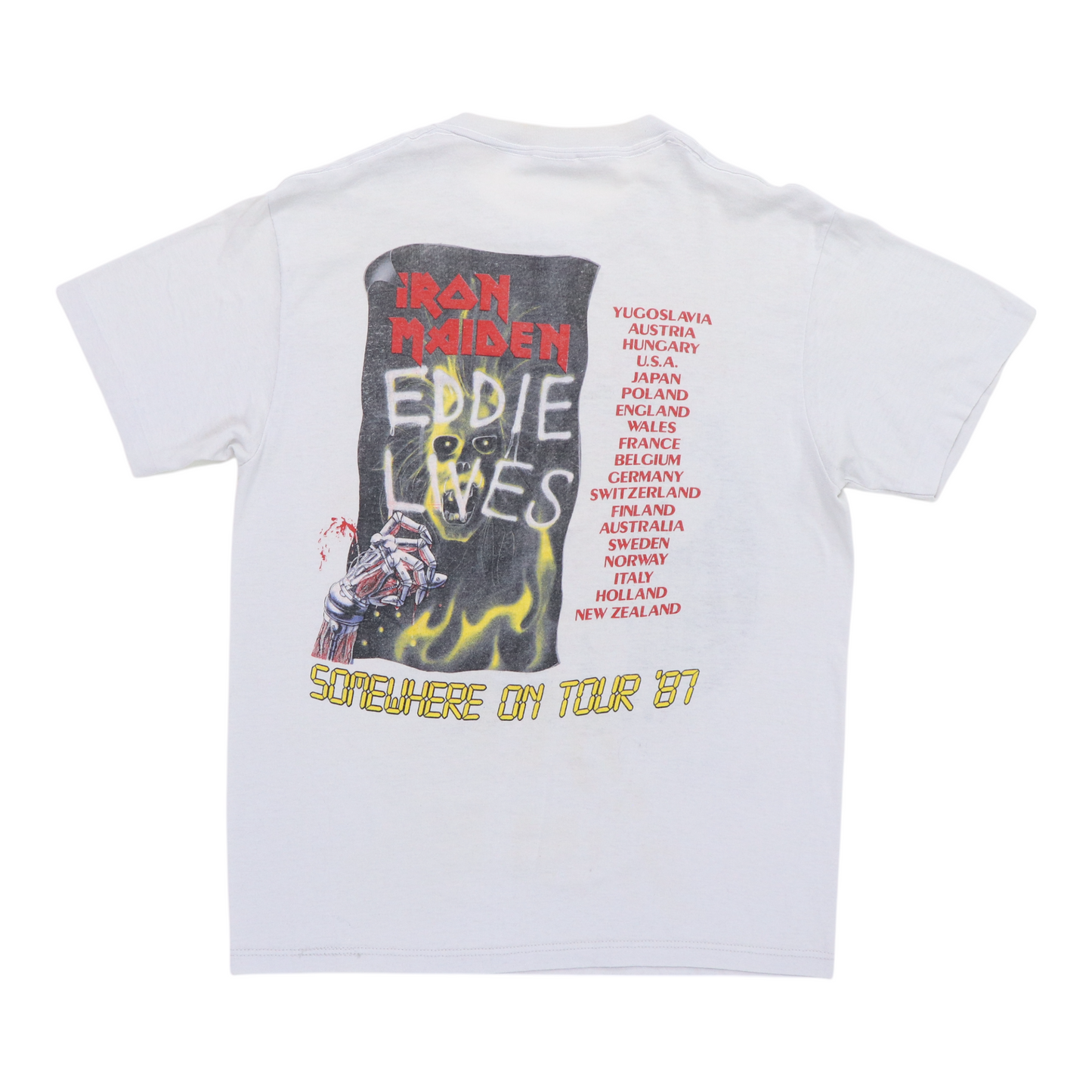 1987 Iron Maiden Somewhere On Tour Shirt