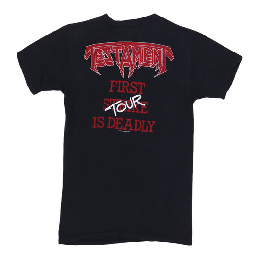 1987 Testament First Strike Tour Shirt Back