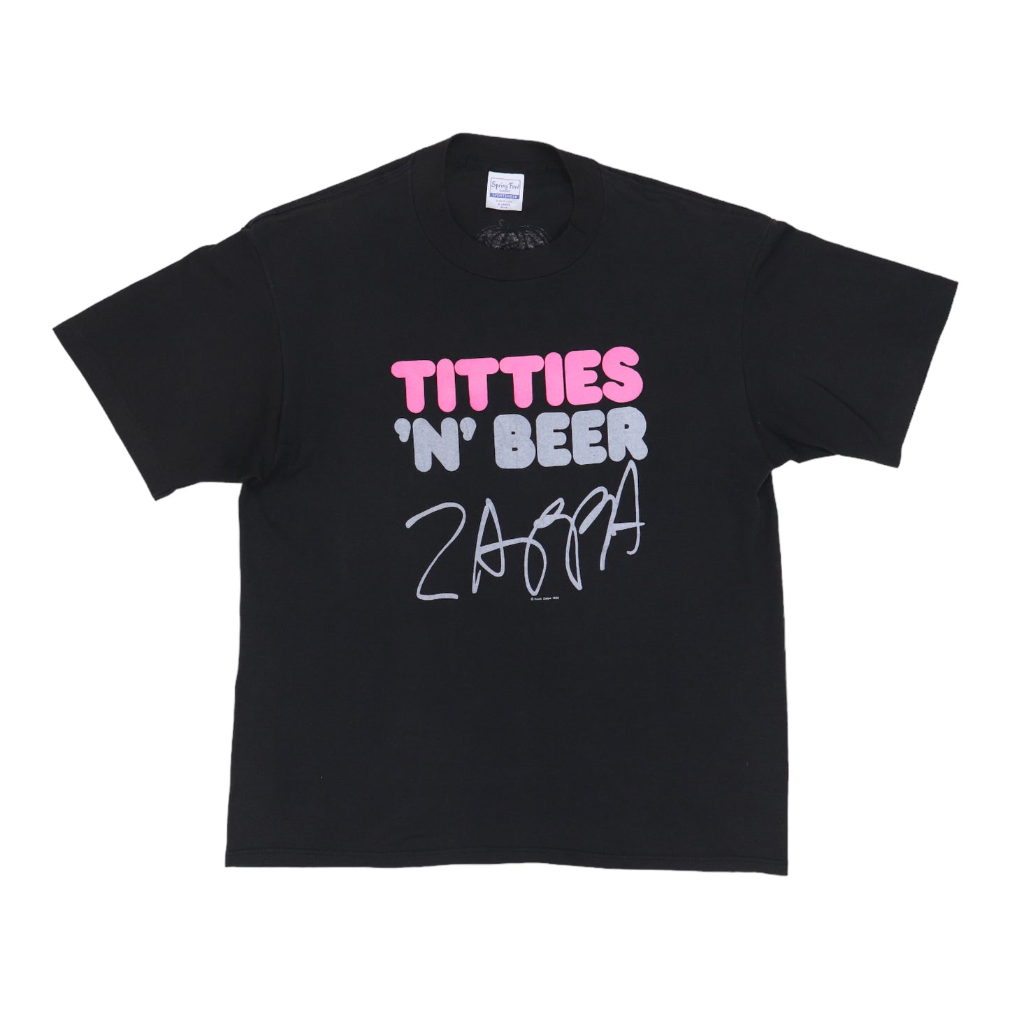 1988 Frank Zappa Titties N Beer Shirt