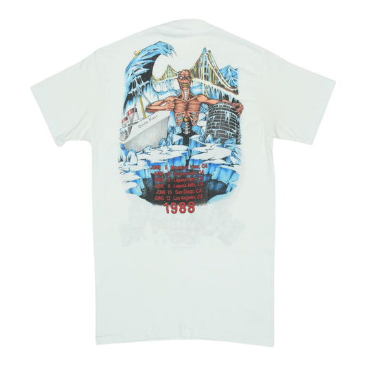 1988 Iron Maiden California Tour Shirt Back