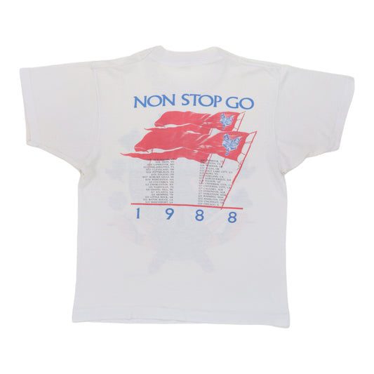 1988 Jimmy Page Robert Plant Non Stop Go Tour Shirt Back