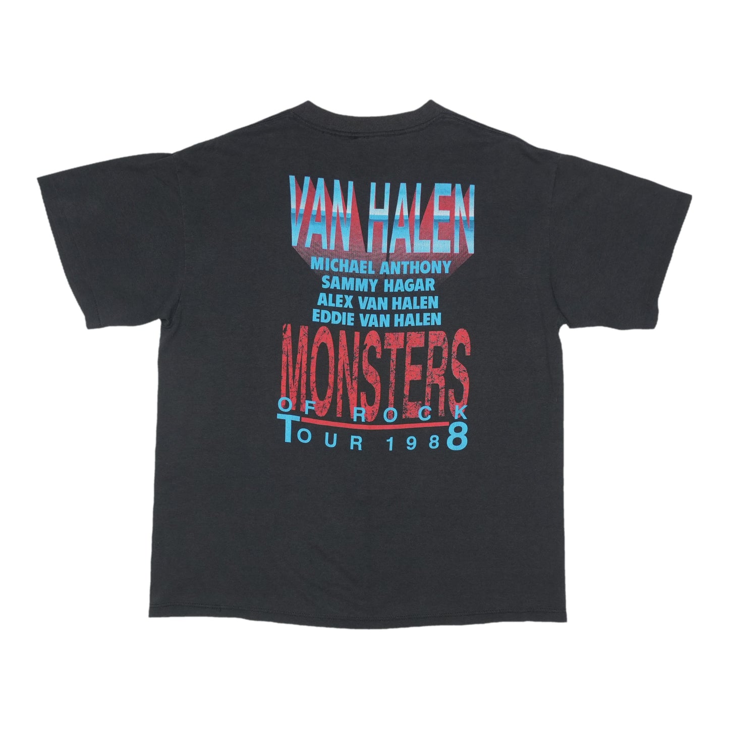 1988 Van Halen Monsters Of Rock Shirt Back