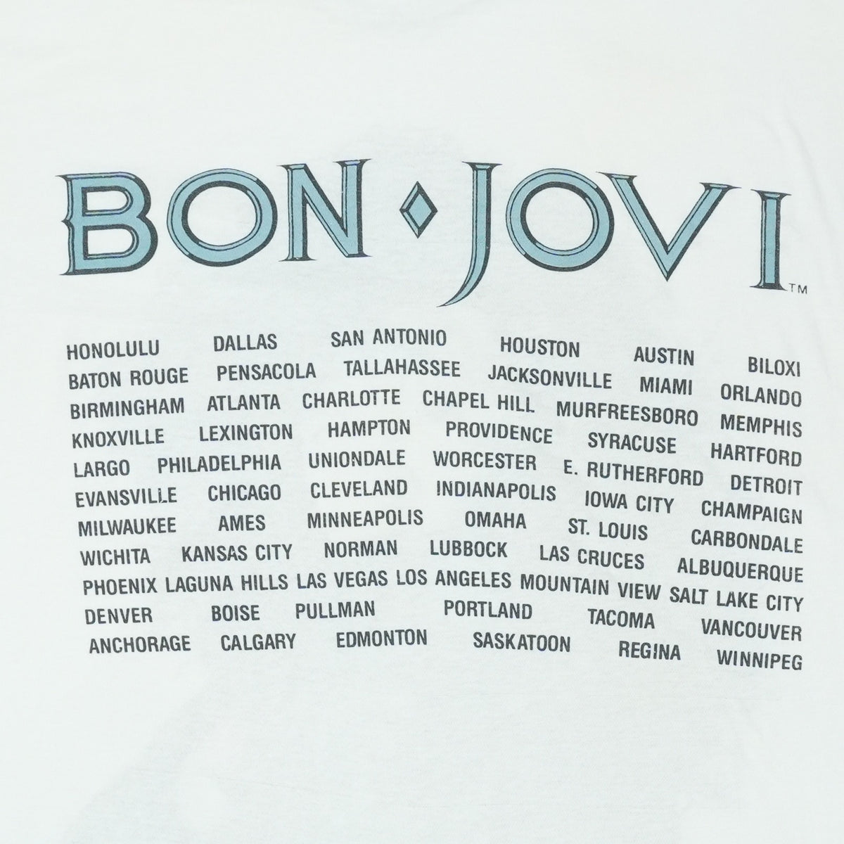 1988 Bon Jovi Tour Shirt