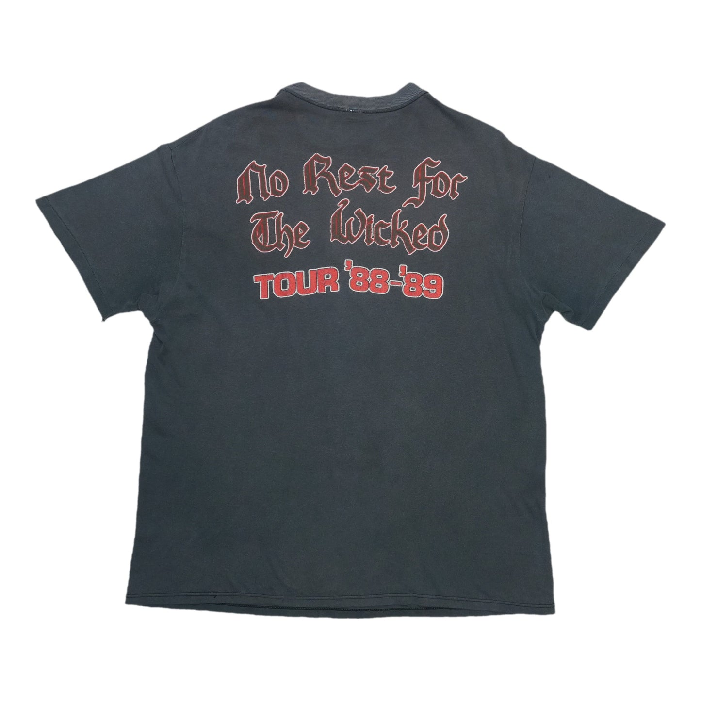 1988 Ozzy Osbourne No Rest for the Wicked Tour Shirt Back