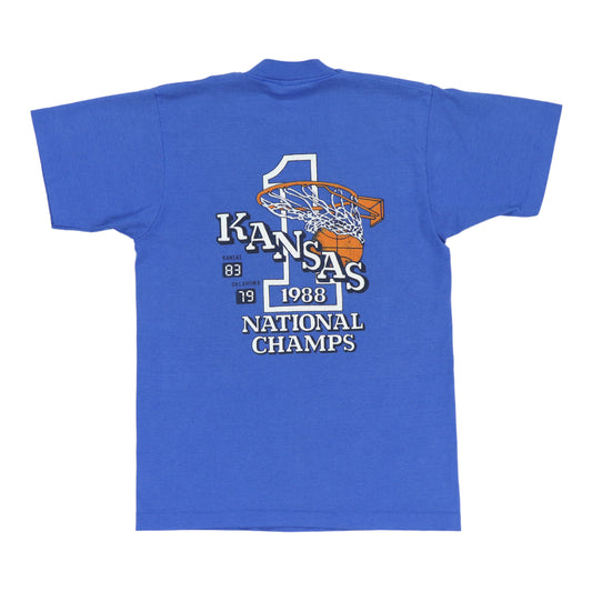 1988 Kansas Jayhawks National Champions Shirt Back
