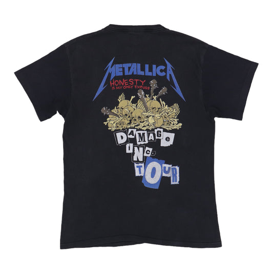 1988 Metallica Damage Inc Tour Shirt Back