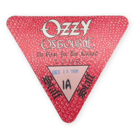 1988 Ozzy Osbourne No Rest For The Wicked Backstage Pass